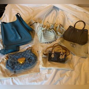 Elegant Blue Designer Women's leather Bag shoulder bag